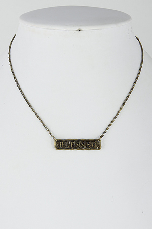 Always "Blessed" Day To Day Simple Necklace 6HCE5